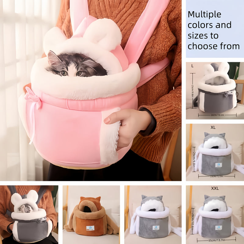 Mochila Confortável e Macia para Gatos e Cães Pequenos – Acessório Imperdível para Viagens e Passeios!