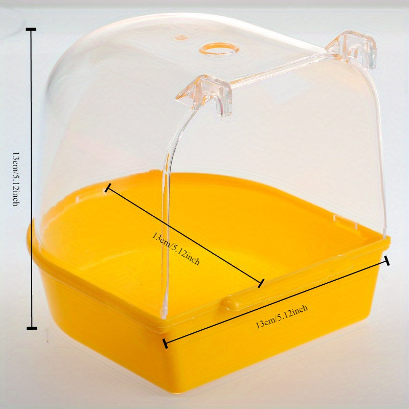 Banheira Transparente para Pássaros