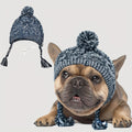 Gorro de Inverno para Cães - Chapéu de Malha Quente para Cachorros com Furos para as Orelhas e Ajuste de Queixo