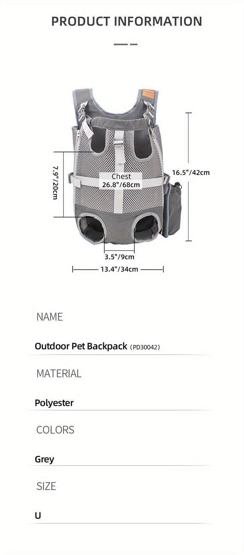 Mochila Portátil para Pet - Bolsa de Transporte para Cães e Gatos