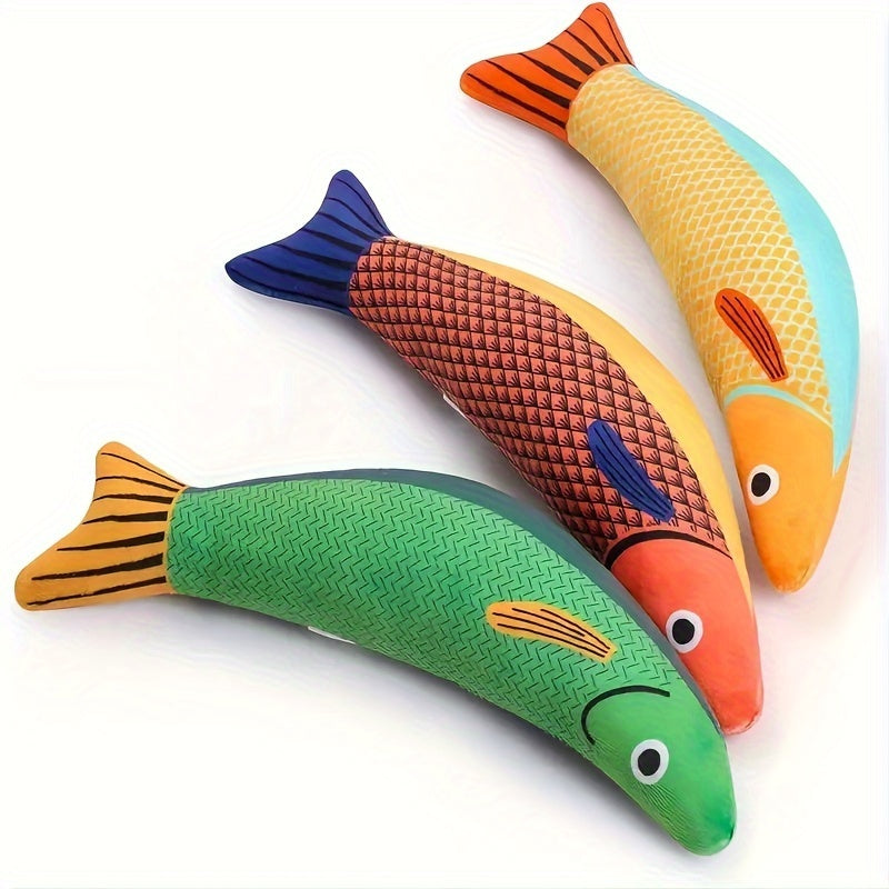 Brinquedo para Gatos Peixe Saury com Som Crocante - Divertido e Durável, Ideal para Exercícios e Brincadeiras