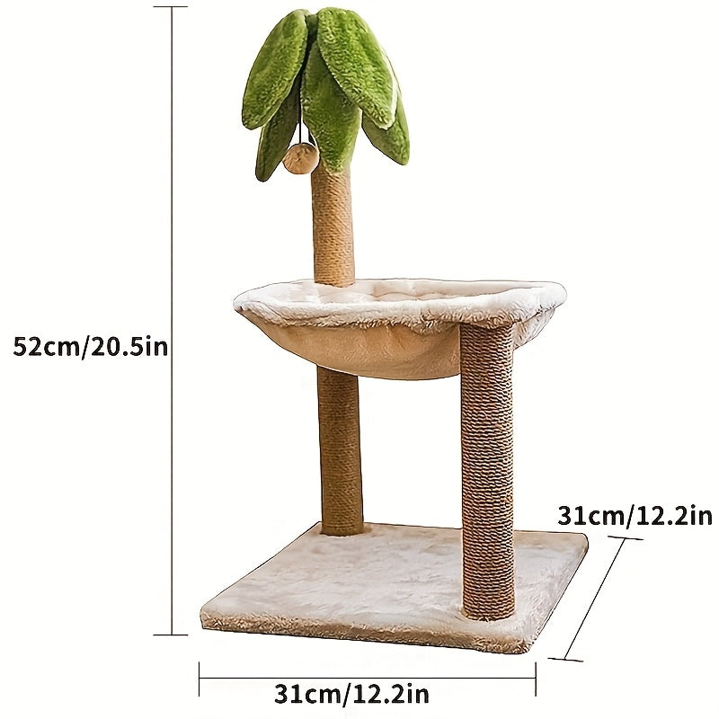 Torre Interativa para Gatos - Árvore Multi-Nível com Rede e Postes de Sisal