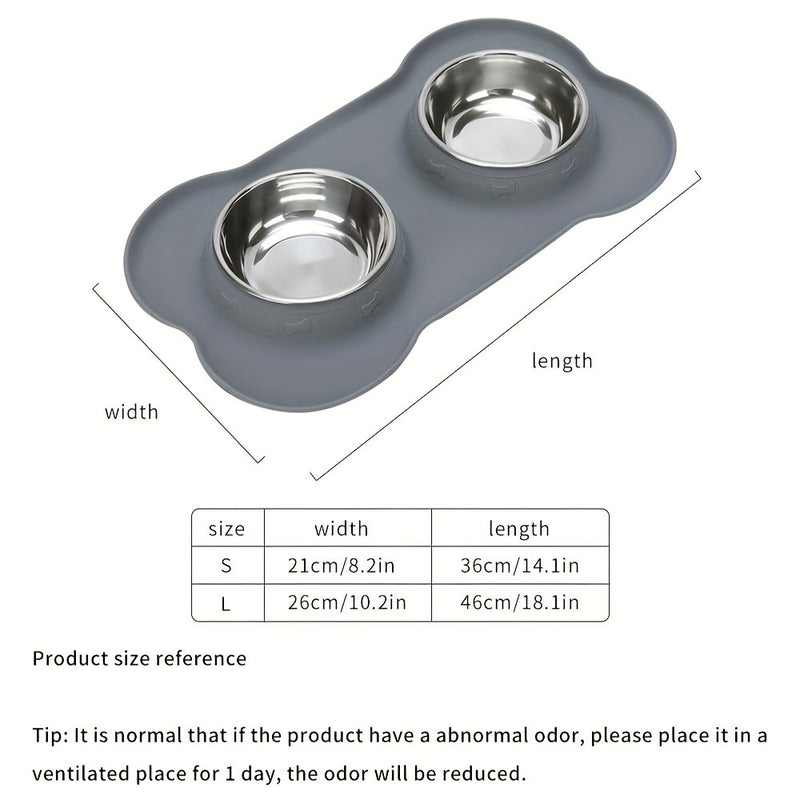 Tigela 2-em-1 para Alimentação e Hidratação de Cães - Prática e Anti-Vazamento