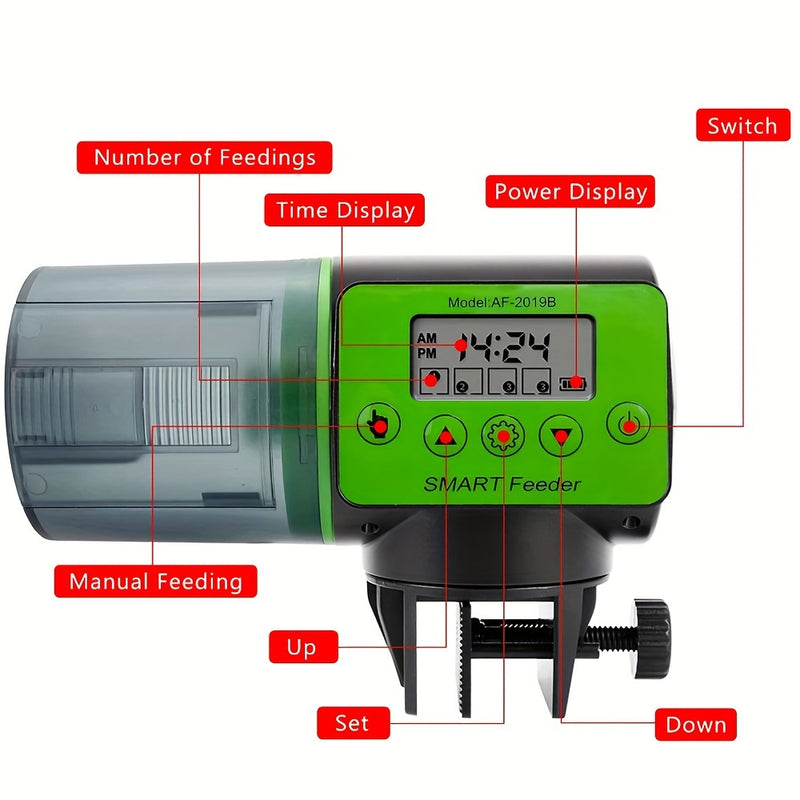 Alimentador Automático Inteligente Ajustável para Peixes