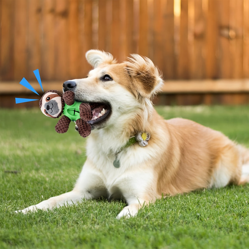 Preguiça Chew Toy para Cães - Brinquedo Interativo de Borracha Natural