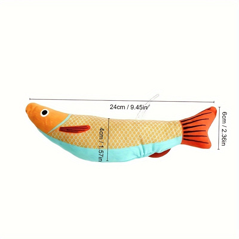 Brinquedo para Gatos Peixe Saury com Som Crocante - Divertido e Durável, Ideal para Exercícios e Brincadeiras