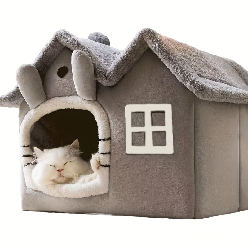 Casinha de Inverno para Cães e Cama de Gato Multi-Camada