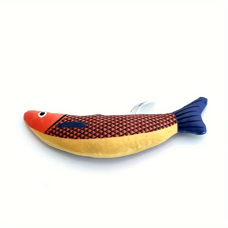 Brinquedo para Gatos Peixe Saury com Som Crocante - Divertido e Durável, Ideal para Exercícios e Brincadeiras