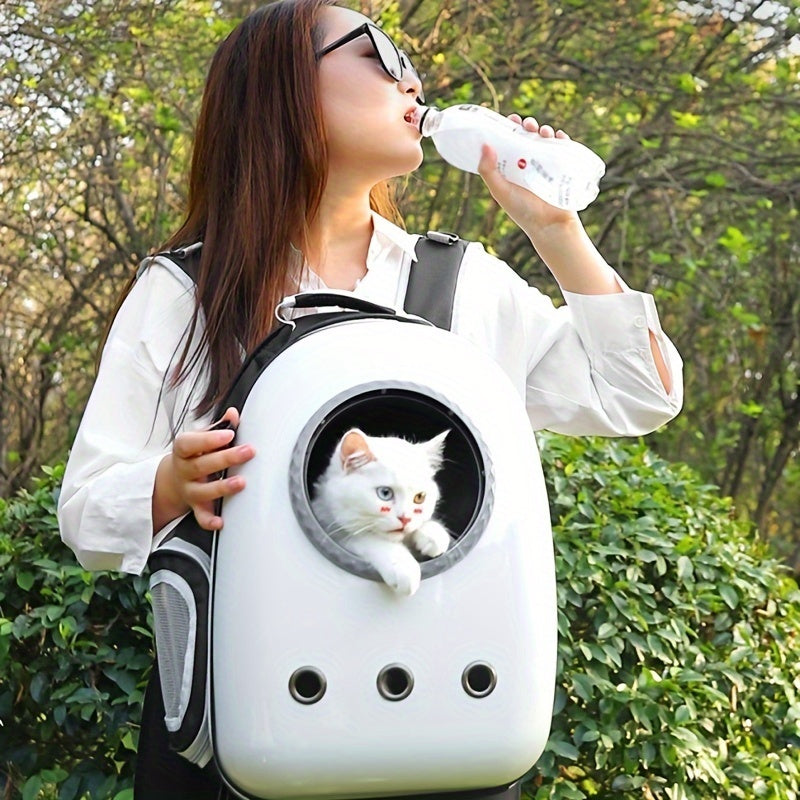 Mochila Deluxe Space Capsule para Pets com Cúpula Transparente