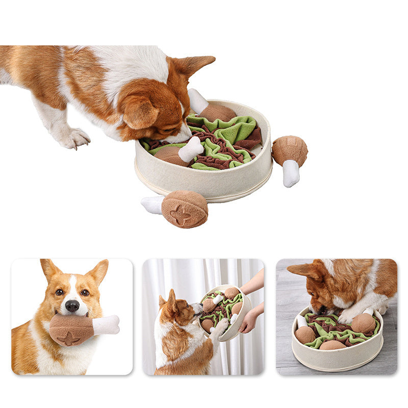 Dog Snuffle Bowl - Dispensador de comida com quebra-cabeça interativo