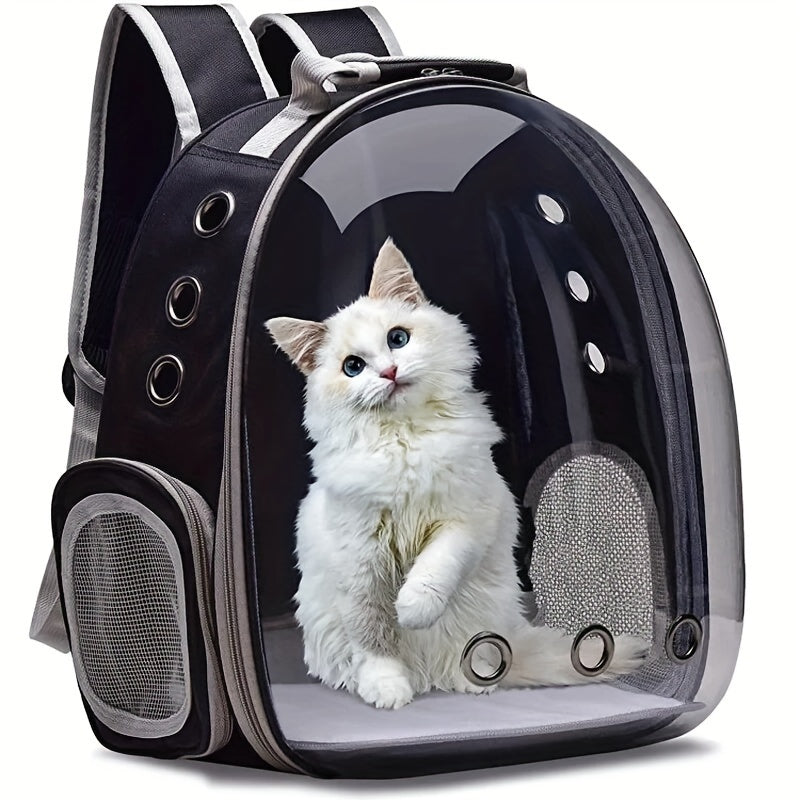 Mochila Pet Transparente - Espaço Cápsula para Gatos