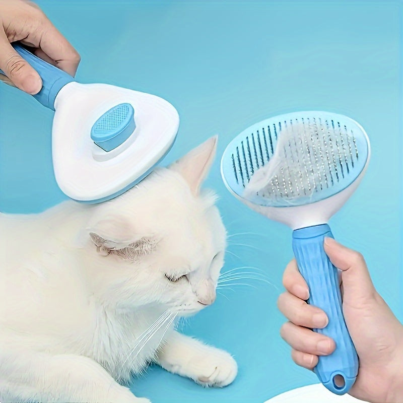 Escova de Limpeza Automática para Pets - Remoção de Pelos e Massagem, Ideal para Cães e Gatos