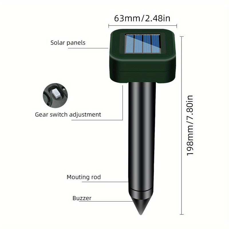 Repelente Solar para Animais - Controle de Pragas com Tecnologia de Ondas Sonoras