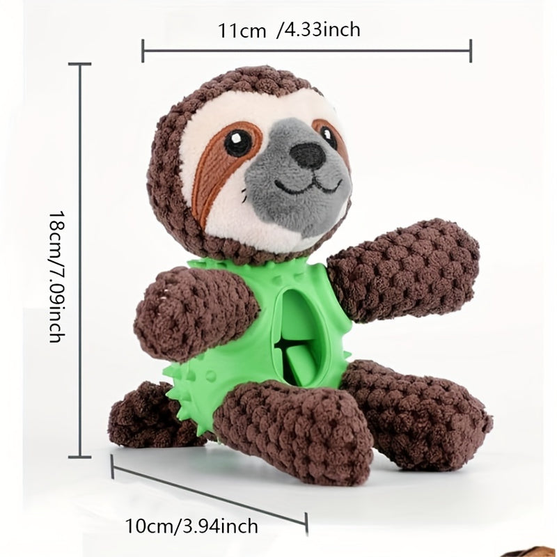 Preguiça Chew Toy para Cães - Brinquedo Interativo de Borracha Natural