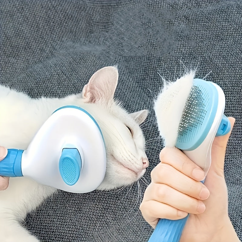 Escova de Limpeza Automática para Pets - Remoção de Pelos e Massagem, Ideal para Cães e Gatos