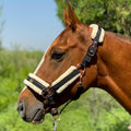 Halter de Cavalo de Lã com Faixa de Pele Sintética Removível